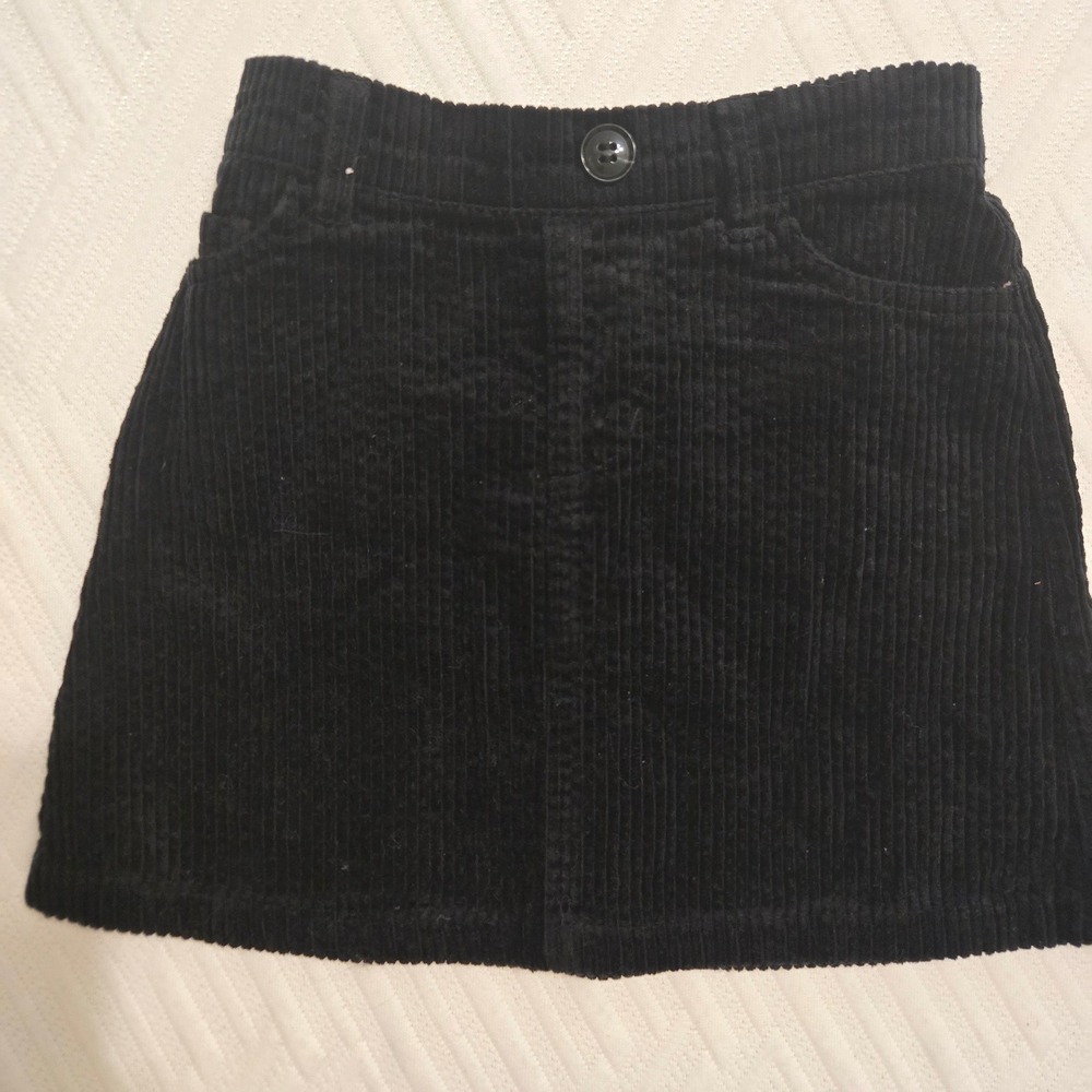 Next Girls Black Corduroy Mini Skirt Size‎ 5 Years Cotton AM6-577-077